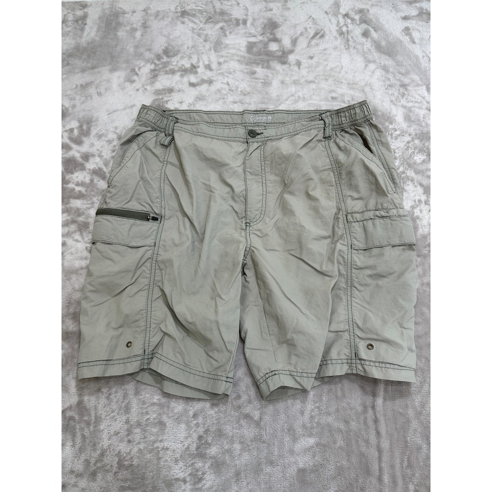 Coleman Men's Hiking Cargo Shorts Mens Size XL (40-42) Khaki Multi-Pockets EUC